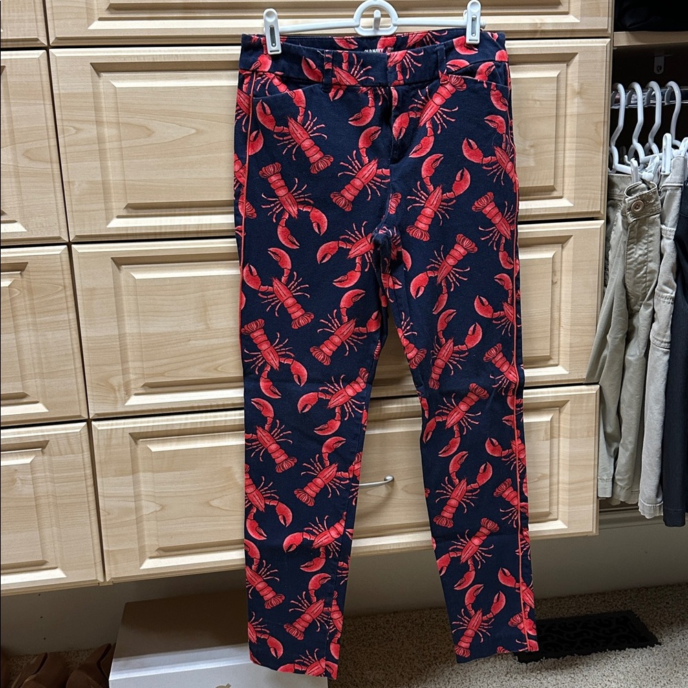 Old Navy Navy Pants with Red Lobster Design